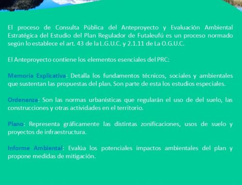 Revisa el detalle de la Consulta Pública del Anteproyecto e Informe Ambiental del PRC